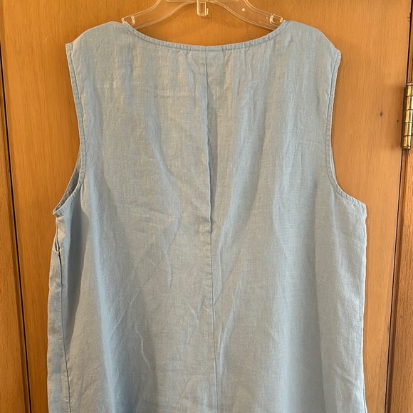J. Jill Pure Jill Linen Women’s Sleeveless Maxi Dress Blue Size XL - Picture 8 of 9
